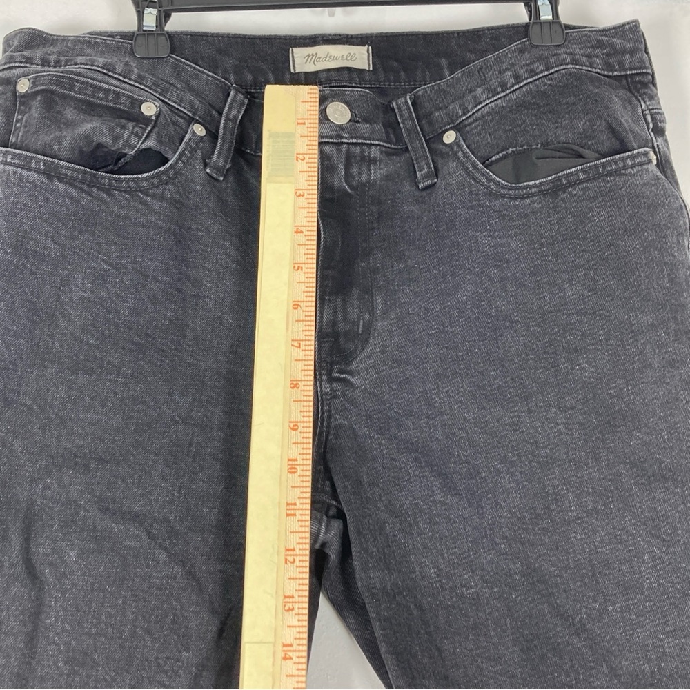 Madewell Tomboy Straight Jeans High Rise Denim Washed Black Women's Size 32 - Picture 7 of 15